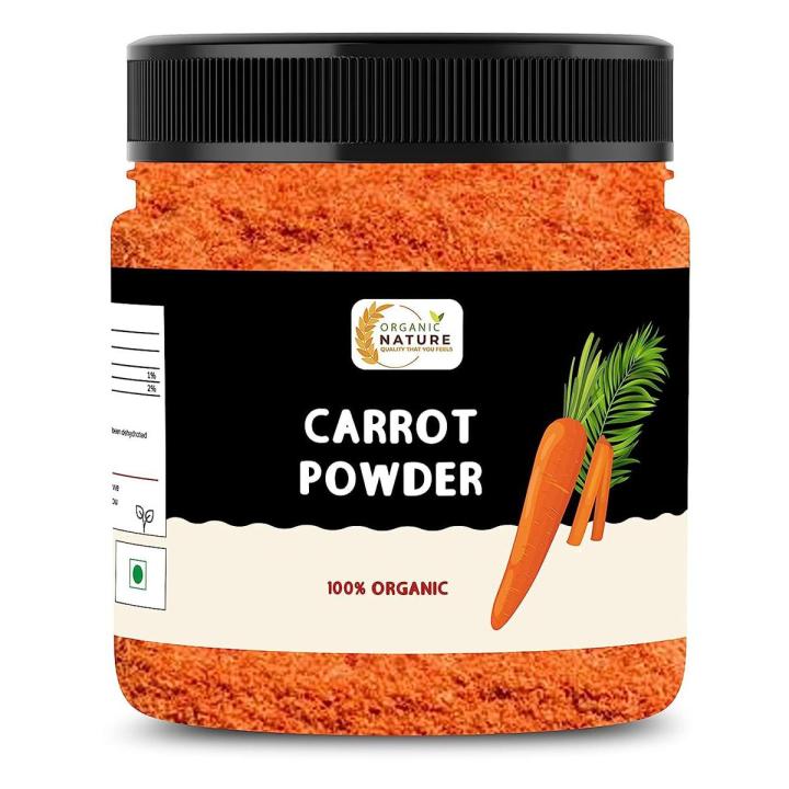 Dehydrated Carrot Powder Lal Gajar/ Gazar Powder 100 Gram (Jar Pack)