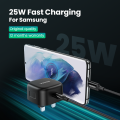 【Free 2m C-C Cable 】UGREEN USB C Charger PD 25W Support Type C PD Fast Charging Phone Wall Charger For Samsung Galaxy S25 S24 Ultra/A iPhone 16 15 Max Pro OPPO Reno 12 11/A/Find N Xiaomi 15 14 Pro Redmi K70 60 Pro Huawei Mate 70 60/Pura 70 60/nova 13 12. 