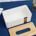Bamboo Tissue Holder Box - Tissue box organizer for Table -  Desk Stationery Organizer. 