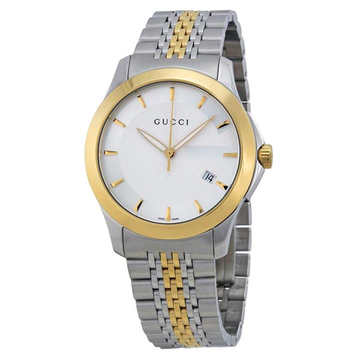 Gucci Wrist Watch For Unisex Quartz Stainless Steel Silver Dial 38mm Watch YA126409