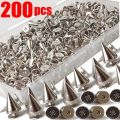 Wholesale Silver Rivets Cone Studs for Clothes Metal Spikes Double Cap Rivet Stud Round Nail DIY Shoes Bags Clothing Accessories. 