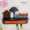 Al Noor Traders Brand Home Decor Unique Stylish Wooden Key Holder for Wall Decor with Stylish Stainless Steel Hooks Beautiful Key Organizer for Home Decoration - Wall Mounted Key Holder I Decorating Items I Decorating Items For Home I Decoration. 
