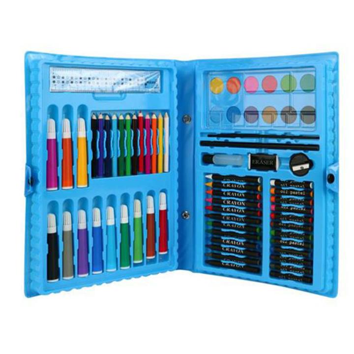 Coloring Kits 68 Pieces Cartoon Characters for Kids | Crayon Color DIY Art | Water Colors | Pencil Colors | Markers | Kids Art Drawing etc