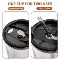 450ml Glass Tumbler with Straw, Lid & Leather Sleeve, Reusable Coffee Mug for direct drinking, Mug for Fruit Juice and Milk Shake Coffee Cup. 