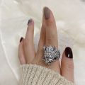 Vintage Antique Silver Color Butterfly Rings For Women Men Snake Owl Wings Muslim Fashion Finger Ring Adjustable Anillos Jewelry. 