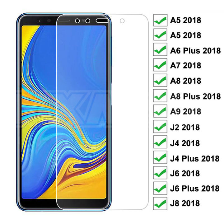 9 empered lass on For Samsung ala A5 A7 A9 J2 J8 2018 A6 A8 J4 J6 lus 2018 Screen rotector lass Film Case
