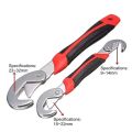 Pack of 2 - Easy and Auto Adjustable Wrench Quick and Anti-slip Spanner Pipe Tools wrench/Universal Wrench/Snap on grip HBWS110808. 