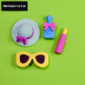 1 box of 4 small / mini erasers (1-3cm)  / fancy erasers / rubbers - stationery rubber for kids - girls and boys. 