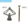 100Pcs Drywall Anchor Kit Drywall and Hollow-Wall Anchor Assortment Kit Wall Anchor Hooks, and Hollow-Door Toggle Anchor. 