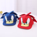 Children's Hat Sonic Baseball Cap Cartoon Flat Brim Hat for Boys and Girls Super Sonic Mouse Hat. 