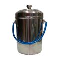 3 Litre Stainless Steel Milk Bucket Milk and Oil Container Ghee Canister. 