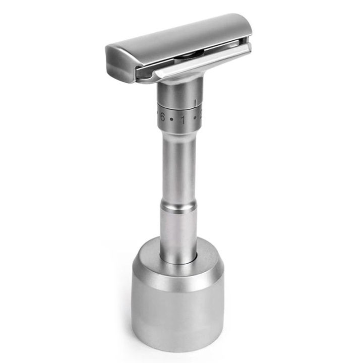 Razor Solo Stand/Base Brushed Aluminum Alloy Adjustable Safety Razor ...