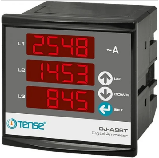 TENSE DJ-A96T THREE PHASE DIGITAL AC AMMETER PANEL METER