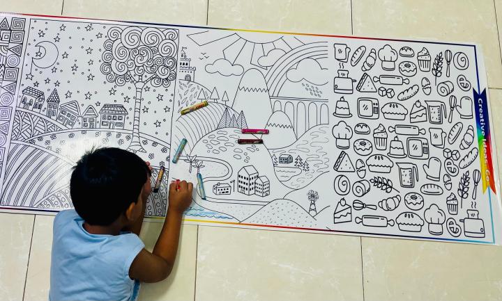 Kids%20Colouring%20Mat%20Art%20Crayon%20Marker%20Reusable%20Children%20Drawing%20roll%20Sketch%20-%20Image%204