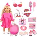 Toy Accessorie Fashion Girl Travel Suit For 43 cm Doll Clothes Baby New Born Dolls 18 inch American Dolls 1/3 Bdj Dolls. 