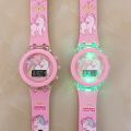 Girls Kids Children Cartoon Unicorn Collection Digital Electronic Flash Glow Up Light Colourful Birthday Party Gifts Watches. 