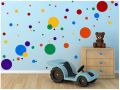 50 Mixed Size Polka Dots Wall Stickers - Matt/Gloss Vinyl, Waterproof, Multi-Color, Easy Peel & Stick. 