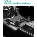 CH-Geek In-Car Multifunction 4-Ports Smart USB Power Charger With Flash Display Warning. 