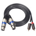 BRADOO- 2 Pcs Cable : 1 Pcs 2 Rca Male To Xlr 3 Pin Female Mixing Console Amplifier & 1 Pcs Dual Rca Male To Xlr Male Cable 2 Xlr To 2 Rca Plug Adapter Hifi Stereo Audio Extension Cable. 