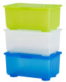 IKEA GLIS Box With Lid - Pink - Blue - White. 