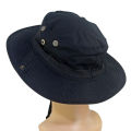 Outdoor Summer Boonie Hat for Hiking, Camping, , Sun Cap for Men or Women - Black. 