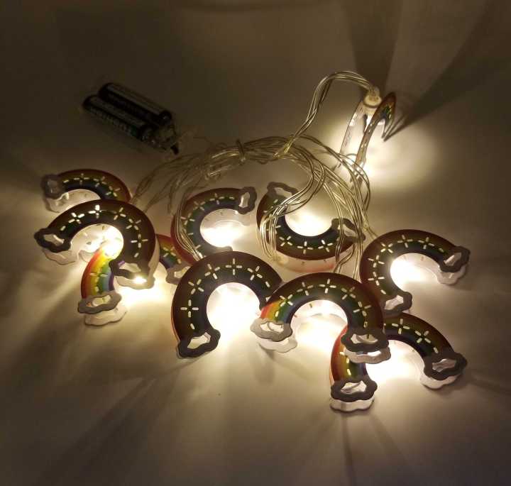 RAINBOW CLOUD BATTERY OPERATED LED LIGHT - RAINBOW CLOUD BATTERY OPERATED ROOM DECORATION FAIRY LIGHT