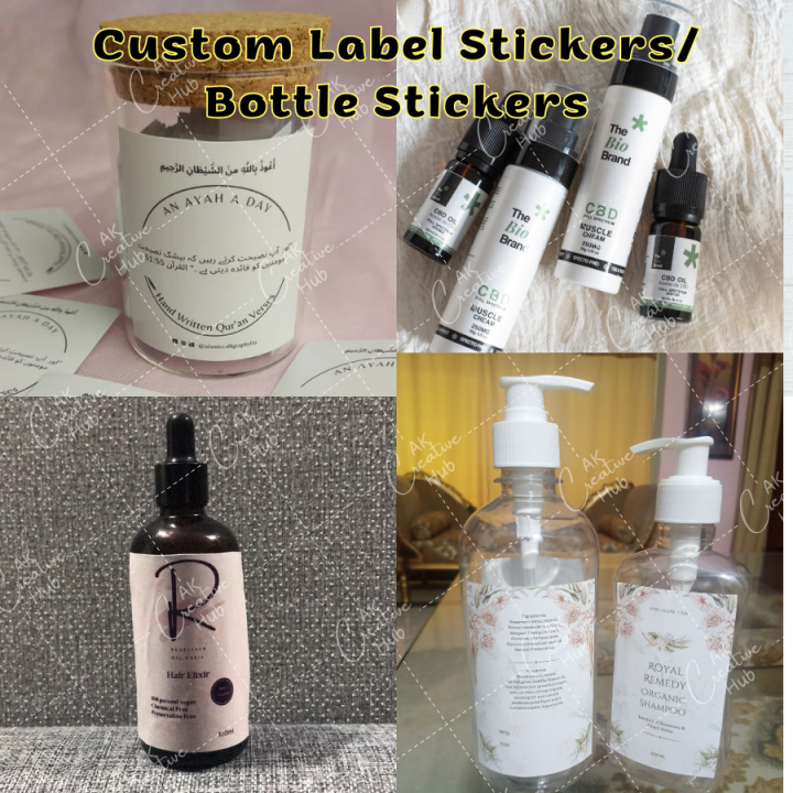 Customized All Product Label Stickers/Custom Bottle Label Stickers/design your own Product stickers/Label Sticker/Storage Organizer Bottles Jars Stickers/ All Products Packing material