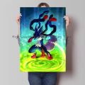Personalised Lucario Riolu Anime Figures Vintage Abstract Poster Pokemon Art Background Wall Mural Home Room Decor Child Gifts. 