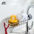 Sponge Holder, Stainless Steel Faucet Storage Rack, Adhesive Sink Caddy Organizer for Brush, Towel. Shower Soap Dish for Bathroom, Kitchen Hanging Storage Accessories. 