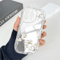 Hontinga for Vivo Y100 5G Back Cover Multicolor Flower Cream Texture Phone Case Wavy Edge Soft Silicone Cover. 