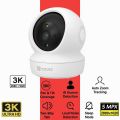 EZVIZ H6C PRO 3K 5MP Indoor WiFi Pan & Tilt Camera, Motion Detection with H.265 Video Technology, Smart Tracking, Smart Night Vision, Two-Way Talk - White. 