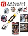 48-In-1 Universal Multi-Function Wrench 360 Degree Rotary Adjustable Spanner. 