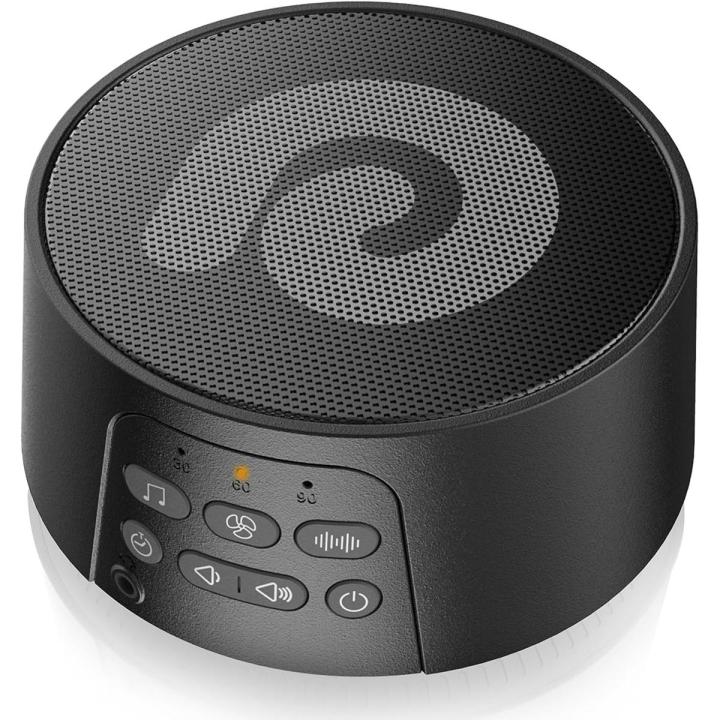 Dreamegg D3 Pro Noise Machine Sound Machine for Adults, Rechargeable Sound Machine for Sleeping, 29 HiFi Sound, Battery, Adapter, Auto-Off Timer, Portable Sound Machine for Baby Home Travel Black