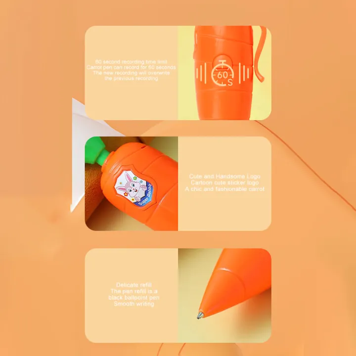 Signature%20pen%20can%20record%20audio%20Recording%20pens%20Carrot%20Shape,%20writing%20recording%20pen%20can%20recording%20for%2060%20seconds%20-%20Image%204