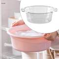 Wash Basin Clear Dishpan for Washing Dishes for Mixing Storaging Cleaning Small Gray. 