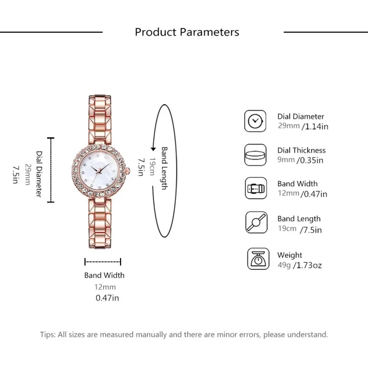 6pcs%20Set%20Suitable%20for%20Multiple%20Occasions%20and%20Use,%20Cute%20and%20Luxurious%20Women's%20Watches,%20Cute%20and%20Luxurious%20Black%20Magnetic%20Women's%20Watches,%20Simple%20Women's%20Korean%20Alloy%20Quartz%20Watches%20-%20Image%205