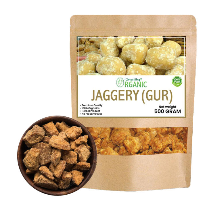 Gurr Jaggery | Organic Jaggery for Tea and Sweet Dish | Desi Gur | Jaggery Whole 500 Grams