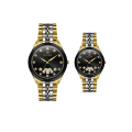 SVESTON SAPPHIRE SV-7481-C-5 Stainless Steel Couple Watch. 
