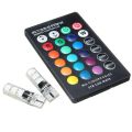 RGB Multicolor LED Parking Bulbs with Remote – Pack of 2. 
