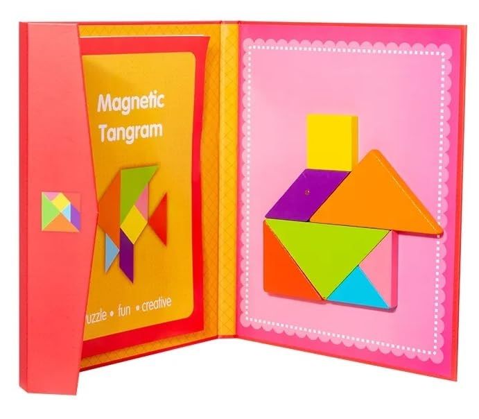Magnetic Tangram For Kids Learning Puzzle ,Fun , Creative KS | Daraz.pk