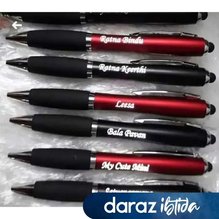 TRENDirella's Printed Customized Logo or Name Engraved Ball Pen with LED Light