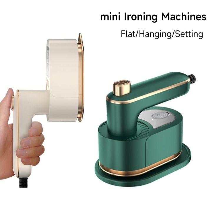 Portable Mini Iron Machine Dry and Wet Ironing Foldable Garment Steamer with Wire 180° Rotatable Good for Home and Travel