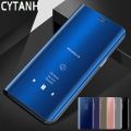View Mirror Leather Case for Huawei Honor 8X Flip Cover Phone Case for Honor 8 9 10 Lite Case Honor 7A DUA L22 7C AUM L41 Coque. 