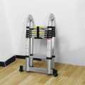 1.9m+1.9m 12.5Ft Folding Ladder Telescopic Ladders Aluminium Dual-Use Herringbone Ladder Multifunctional Single Extension Tools. 