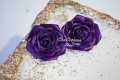 satin silk flowers/artificial handmade flowers-pack of 6. 