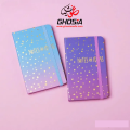 Hard Cover Wallpaper Diary Multicolor Large Size Diary For Girls-Notes & Ideas Gold Foil Details Travel Journal Notepad 180 Pages Notebook-3783. 