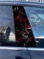 ISEE 360 Multi Pattern Car Pillar Stickers for Door - Multicolor Stylish. 