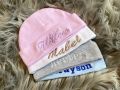 Personalised Baby Hat With Any Name in Almost Any Colour, Custom Embroidered Gift Monogram Baby Beanie Infant Hat. 