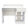 Computer Desk with Shelf and 1 Drawer and Hutch, Laptop Desk with Sliding Keyboard Tray, Study/Writing Table, Home & Office Desk. 