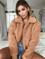 2020 Women Thick Warm  Bear Pocket Fleece Jacket Coat Zip Up Outwear Overcoat Winter Soft Jacket Female Plush Coat Elegant. 